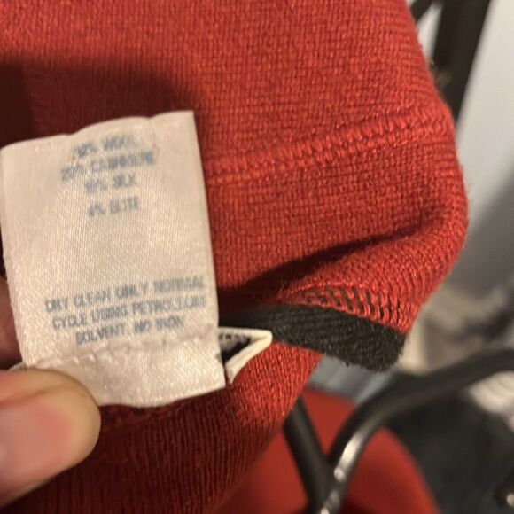 Oscar de la Renta Sweater Dress Burgundy Wool Blend Dress - Size Large (8-10) - Picture 4 of 4